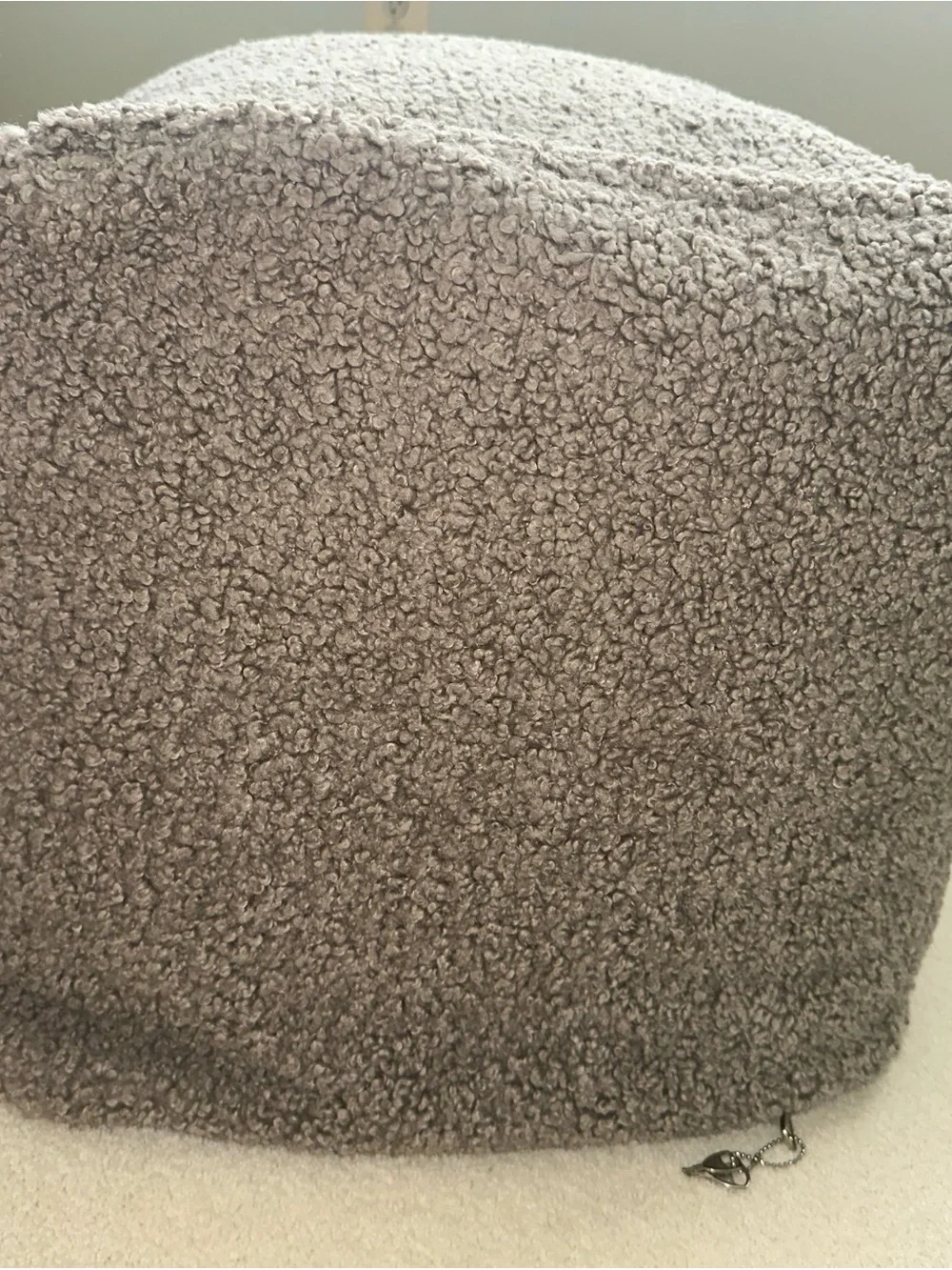 Pottery Barn Cozy Teddy Faux Fur Pouf